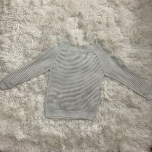 Express White Sweater with Cutouts